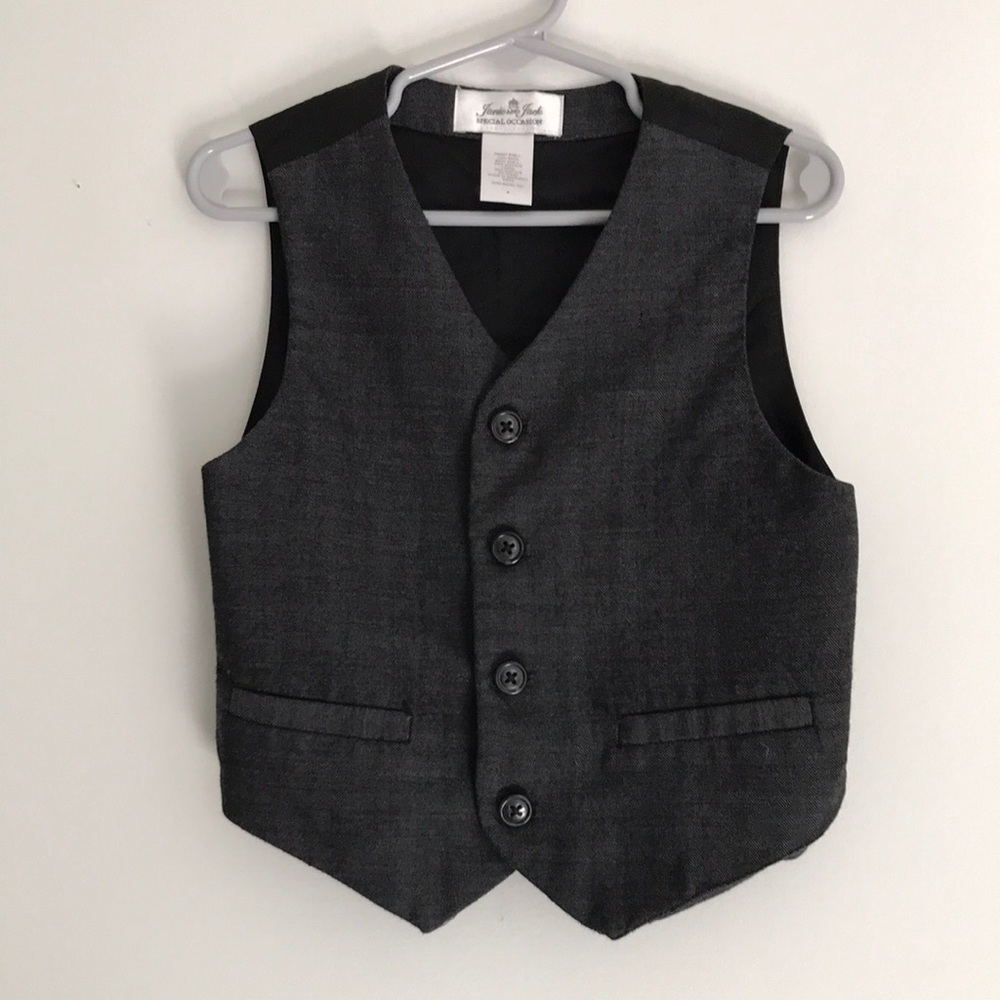 Janie & Jack grey herringbone vest